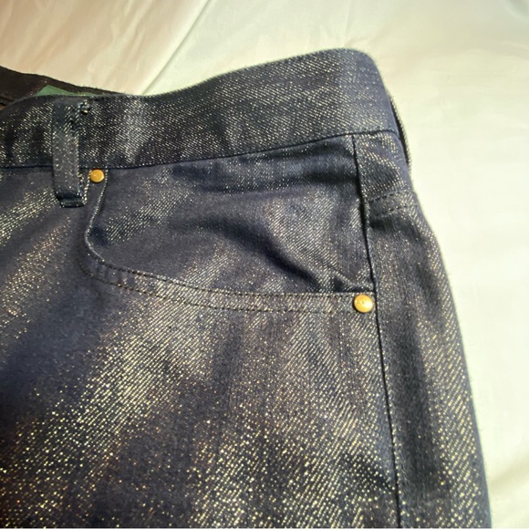 DONATED 🛑Ralph Lauren Dark Navy with gold thread Jeans. Sz16. - Picture 9 of 11